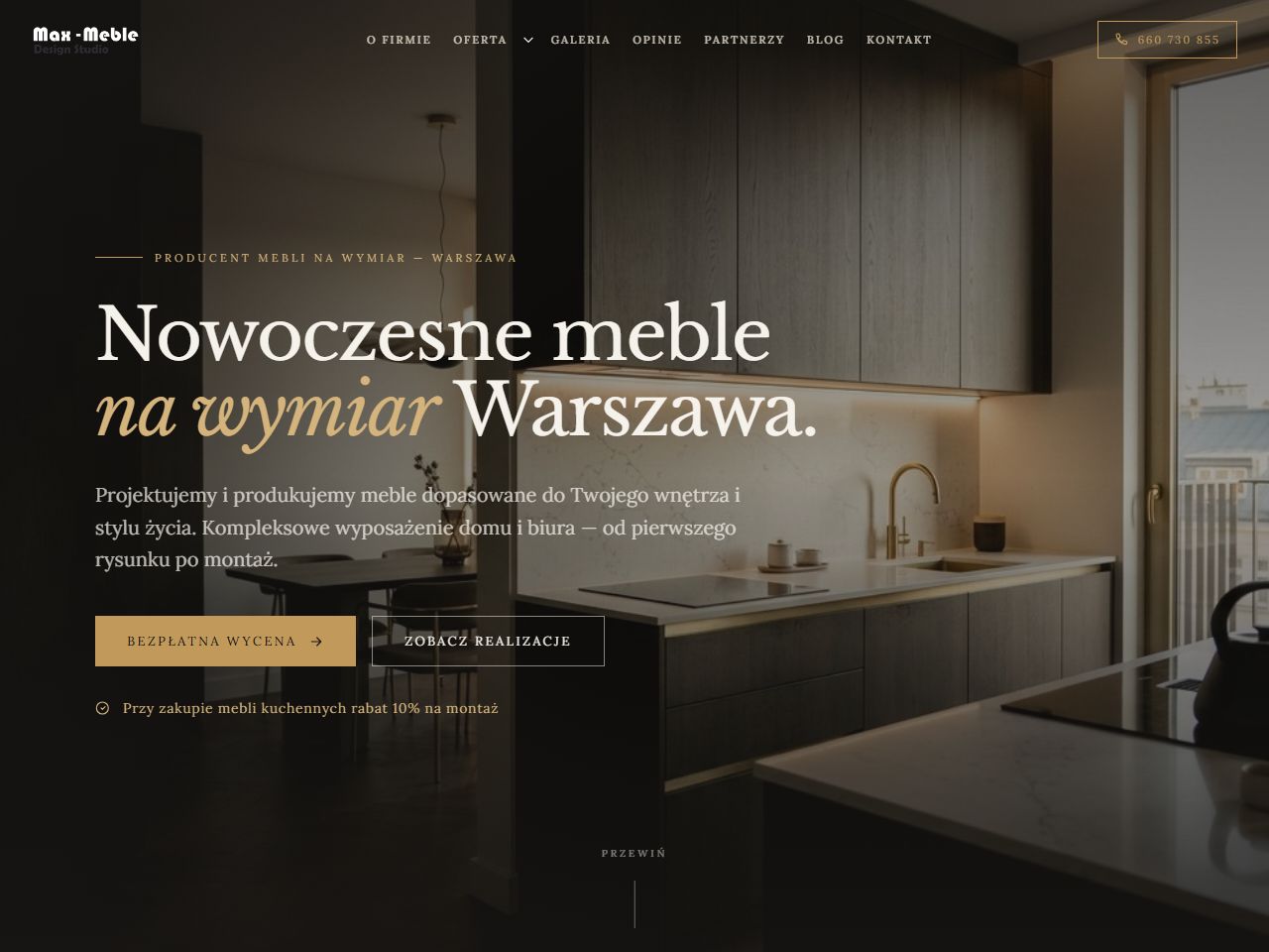 Max Meble — nowa strona