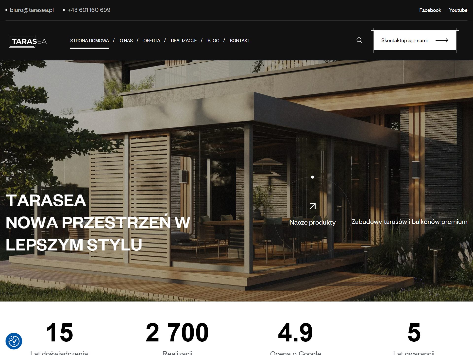 Tarasea — nowa strona